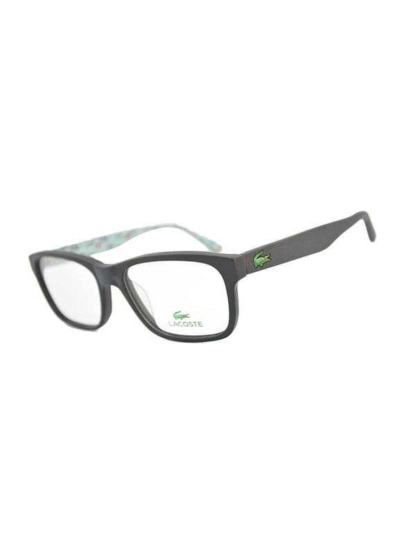Lacoste Full-Rim Square Matte Black Computer Glasses for Kids, with Blue Light Filter, Clear Lens, 8-13 Years, LA-L3612-002-49-BC, 49/16/135