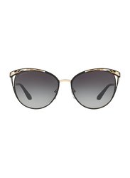 Bvlgari Full Rim Cat Eye Gold/Black Sunglasses for Women, Grey Gradient Lens, BV6083-20188G, 56/17/140