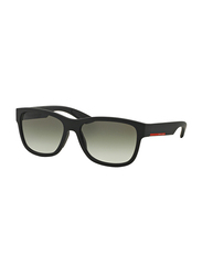 Prada Linea Rossa Full Rim Square Black Sunglasses for Men, Grey Lens, PS-03QS-DG00A7, 57/17/145