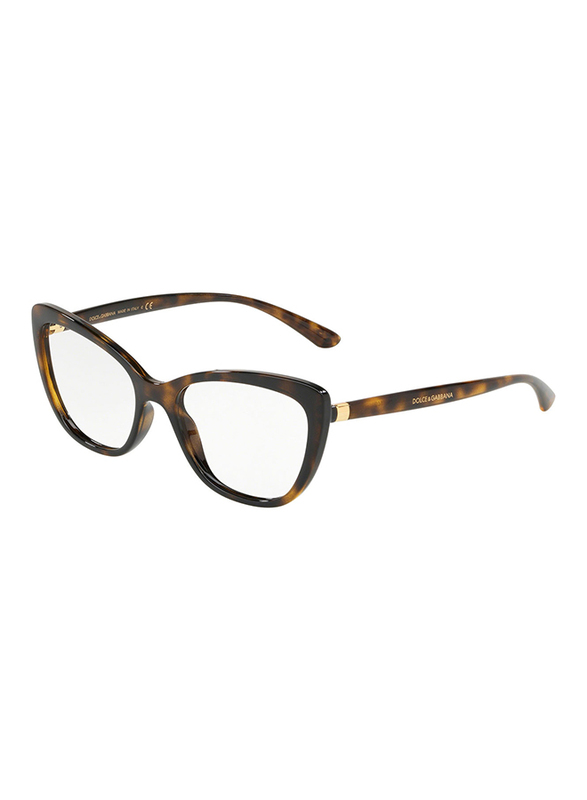 

Dolce & Gabbana Full Rim Cat Eye Havana Frame for Women, DG5039-502, 54/17/140