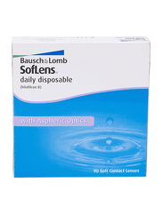 Bausch & Lomb Soflens Daily Pack of 90 Contact Lenses, Natural, -6