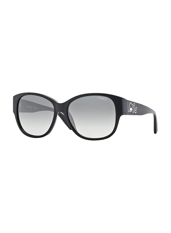 

Vogue Full Rim Square Black Sunglasses for Women, Grey Lens, VO2869SB-W44/11, 57/16/135