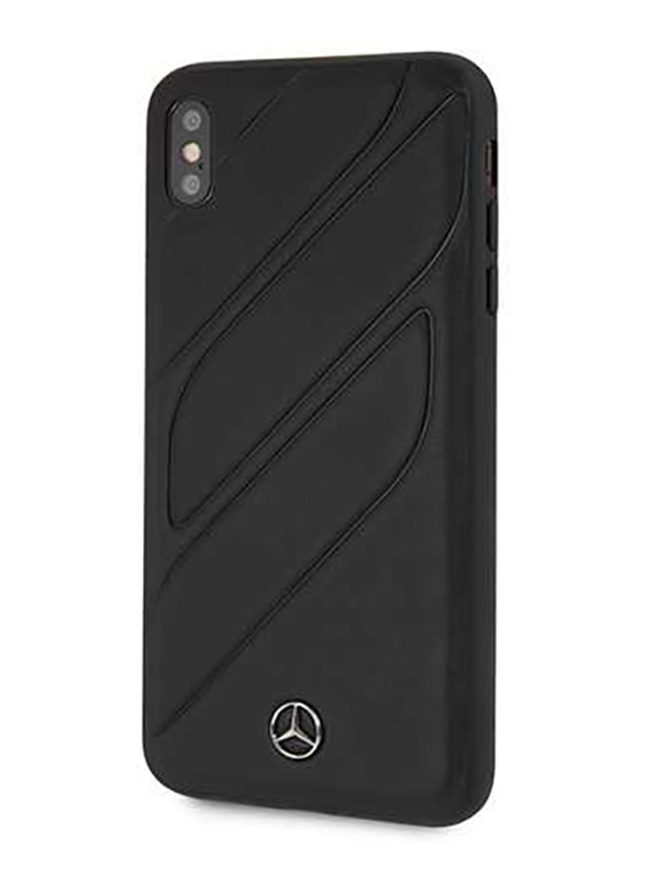 Mercedes-Benz Apple iPhone XS Max New Organic I Genuine Leather Hard Case, Black