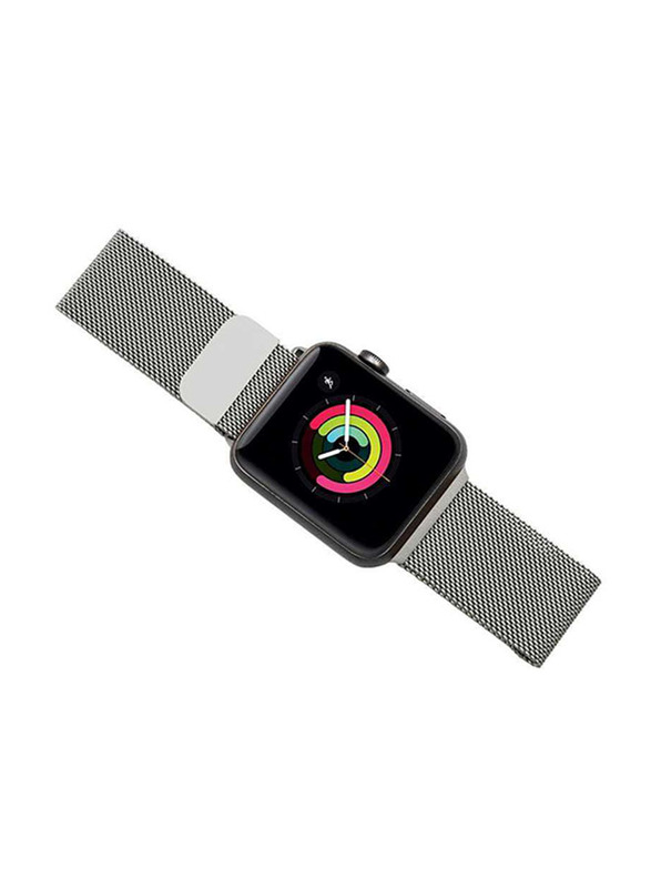 Porodo iGuard Mesh Band for Apple Watch 44mm/42mm, Silver