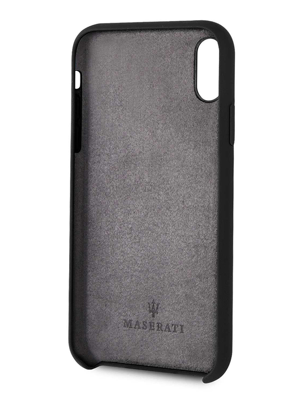 Maserati Apple iPhone XR Silicone Mobile Phone Hard Back Case Cover, Black