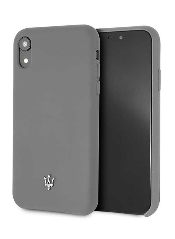 Maserati Apple iPhone XR Silicone Mobile Phone Hard Back Case Cover, Grey