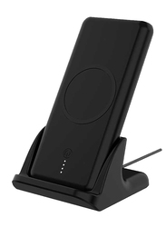 Powerology 10000mAh 2 in 1 Fast Wireless Power Bank, Black