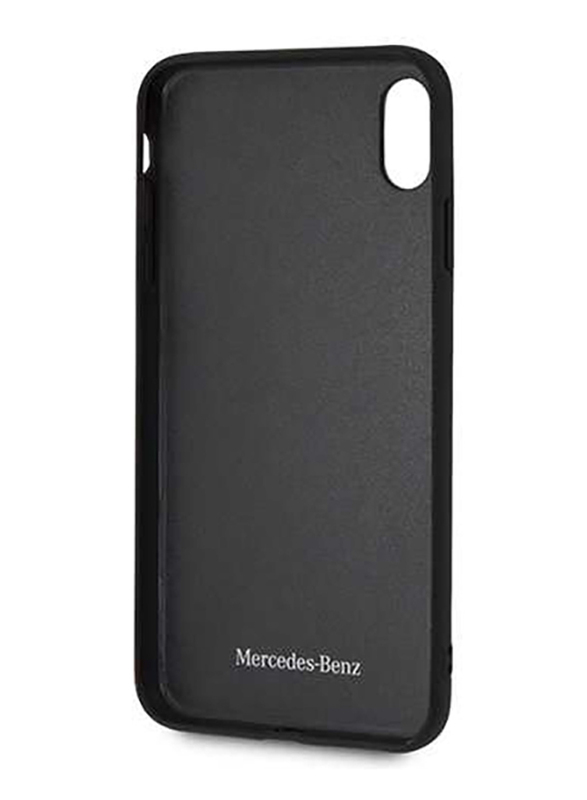 Mercedes-Benz Apple iPhone XS Max New Organic I Genuine Leather Hard Case, Black