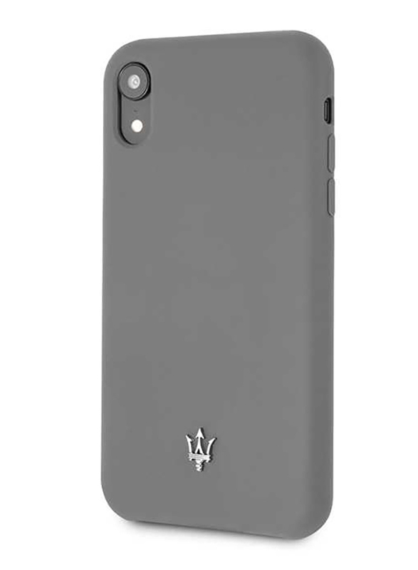 Maserati Apple iPhone XR Silicone Mobile Phone Hard Back Case Cover, Grey