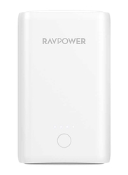 RAVPower 10050mAh Power Bank with iSmart Technology, White