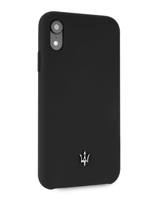 Maserati Apple iPhone XR Silicone Mobile Phone Hard Back Case Cover, Black