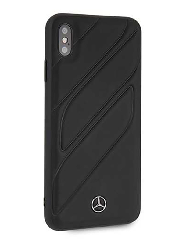 Mercedes-Benz Apple iPhone XS Max New Organic I Genuine Leather Hard Case, Black