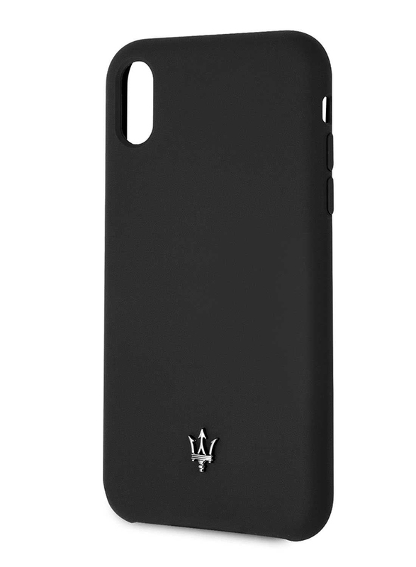 Maserati Apple iPhone XR Silicone Mobile Phone Hard Back Case Cover, Black