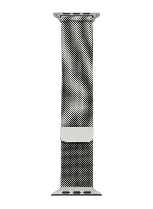 Porodo iGuard Mesh Band for Apple Watch 44mm/42mm, Silver