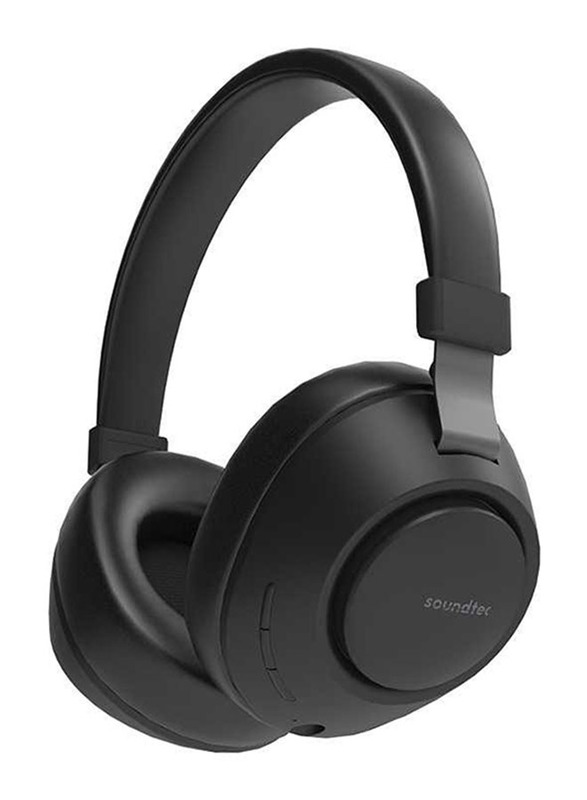 Porodo Soundtec Deep Sound Wireless Over-Ear Headphones, Black