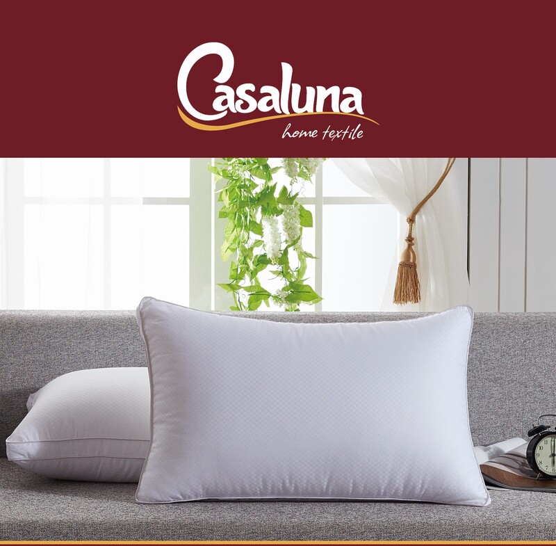 Casaluna 100% Face Cotton Hotel Line Pillow, White, Queen