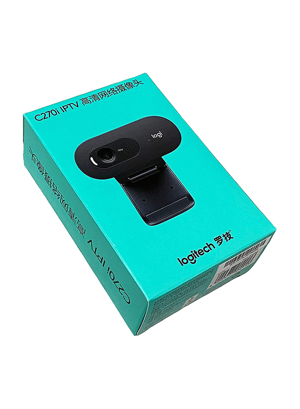 Logitech C270i PTV HD 720p Webcam for Desktop Computer Laptop, Black