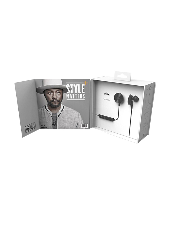 Iam Plus Buttons Bluetooth In-Ear Noise Cancelling Headphones, Black