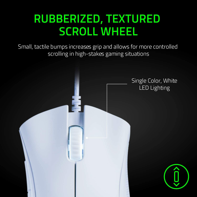 Razer Deathadder Essential Wired Optical Gaming Mouse 6400 DPI Optical Sensor, White