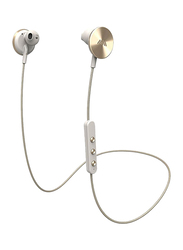 Iam Plus Buttons Bluetooth In-Ear Noise Cancelling Headphones, Gold/White