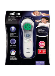 Braun No Touch Plus Touch Forehead Thermometer for Baby Kids and Adults, White/Blue