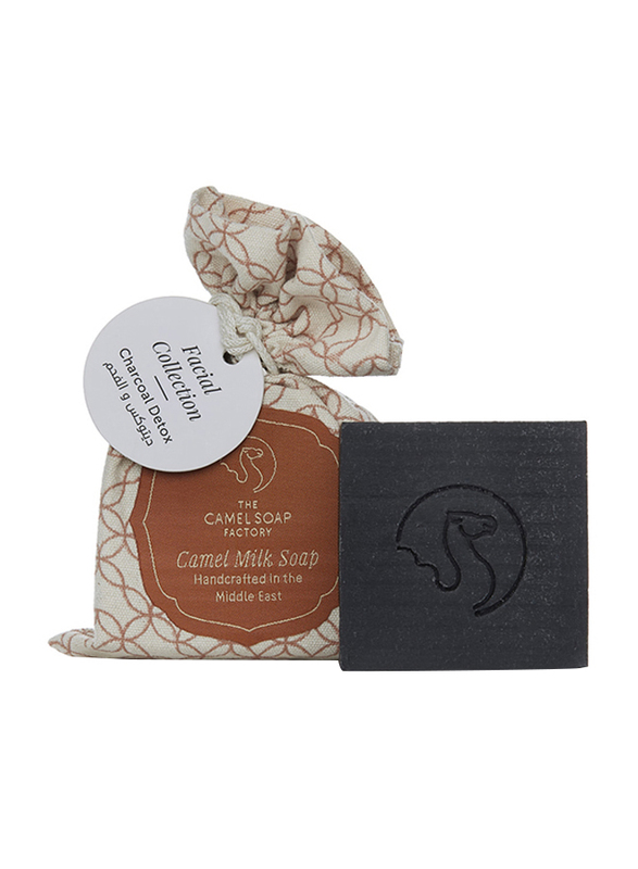 The Camel Soap Factory Facial Collection Charcoal Detox Handmade Soap Bar, 115gm