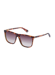 Emporio Armani Full-Rim Square Havana Brown Sunglasses for Men, Mirrored Rose Gold Lens, EA4117 57044Z, 57/18/145