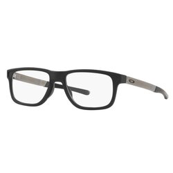 Oakley Sunder Full-Rim Square Satin Black/Grey Eyeglass Frame for Men, Clear Lens, 0OX8123 812304, 53/17/139