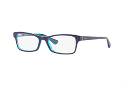 Vogue Full-Rim Rectangular Blue Eyeglass Frames for Women, Clear Lens, VO2886 2278, 51/16/135