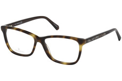 Swarovski Full-Rim Square Dark Havana Brown Eyeglasses Frames for Women, Clear Lens, SK5265 052, 54/14/140