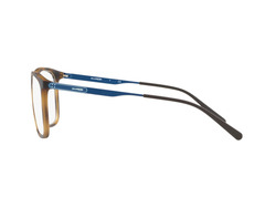 Arnette Full-Rim Rectangle Matte Havana/Blue Eyeglass Frames for Men, Clear Lens, AN7145 2375, 55/17/140