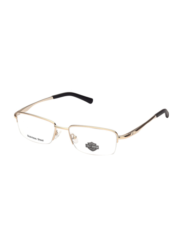 

Harley Davidson Half Rim Square Gold Eyeglass Frames for Men, HD0820 032, 57/18/150