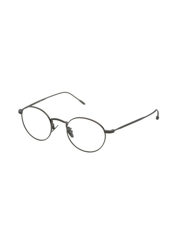 Lozza Full-Rim Round Grey Eyeglass Frame for Men, Clear Lens, VL2298 0S22, 48/23/145