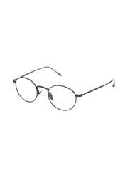 Lozza Full-Rim Round Grey Eyeglass Frame for Men, Clear Lens, VL2298 0S22, 48/23/145