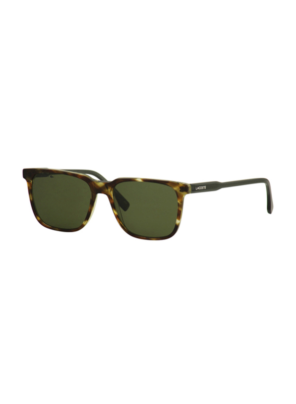 

Lacoste Full Rim Square Blonde Havana Sunglasses Unisex, Green Lens, L910S 218, 54/17/145