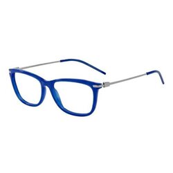 Emporio Armani Full-Rim Rectangular Blue Eyeglasses for Women, Clear Lens, EA3062 5379, 52/16/140