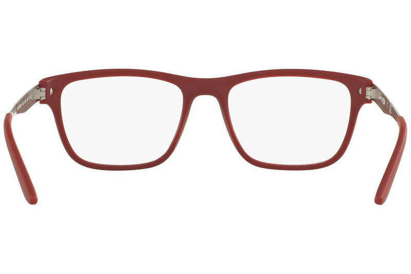Arnette Full-Rim Rectangular Blue/Red Eyeglass Frames for Men, Clear Lens, 7122 2429 52.17, 52/17/140