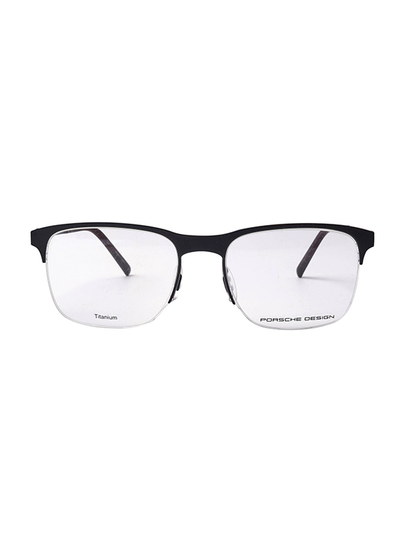 Porsche Design Half-Rim Square Brown Eyeglass Frame Unisex, P8322 D, 54/18/145