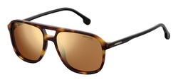 Carrera Full-Rim Square Dark Havana Sunglasses for Men, (K1) Brown Gold Sp Lens, 173/S 0086 K1, 56/17/145