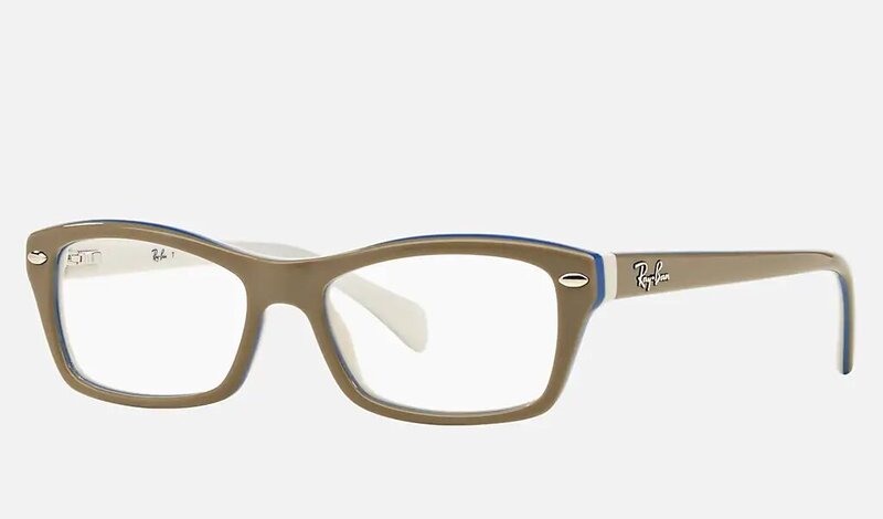 

Ray-Ban Full-Rim Square Gloss Grey/White Eyeglass Frames for Kids Unisex, Clear Lens, 0RY1550 3658, 46/15/125