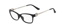 Salvatore Ferragamo Full-Rim Cat Eye Black/Gold Eyeglasses Frames for Women, Clear Lens, SF2799R 001, 54/15/130