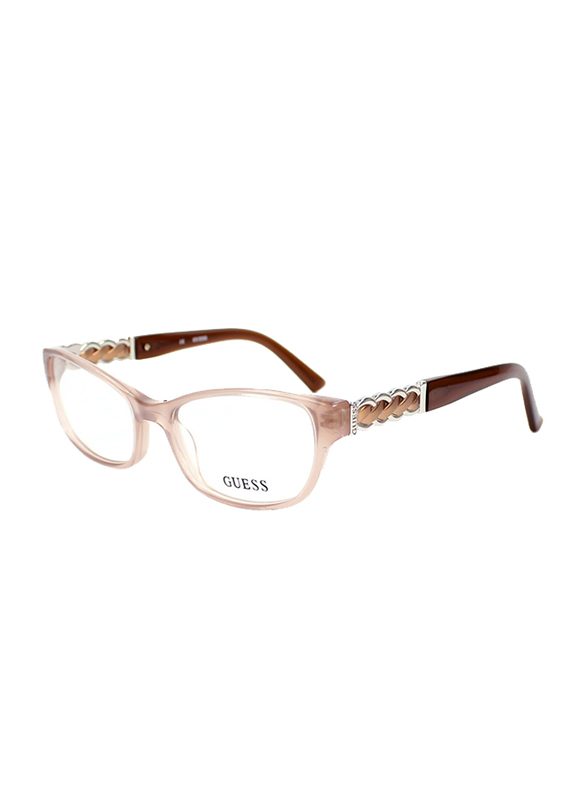 

Guess Full-Rim Rectangle Transparent Beige Eyeglass Frames for Women, GU2380 BE 5517, 55/17/140
