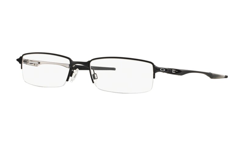 Oakley Half-Rim Rectangular Satin Black Eyeglasses Frame for Men, Clear Lens, 0OX3119 311901, 55/19/142