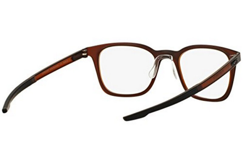 Oakley Milestone 3.0 Full-Rim Square Matte Dark Amber Brown Eyeglass Frame Unisex, Clear Lens, 0OX8093 809304, 49/19/141