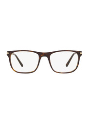 Bvlgari Full-Rim Rectangular Matte Havana Eyeglasses for Men, Clear Lens, BV3037 5411 52, 52/19/140