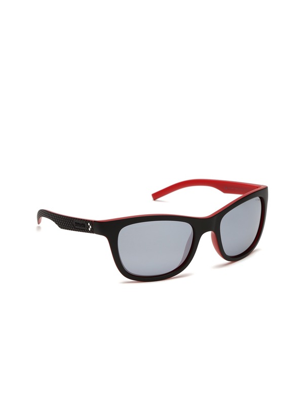 Polaroid Core Polarized Full-Rim Square Grey/Red Sunglasses Unisex, Black Lens, Pld 7008/S 0VUR, 54/20/140