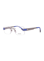 Diesel Rimless Rectangular Silver Eyeglass Frame for Men, DL5043 014 53.18, 53/18/140
