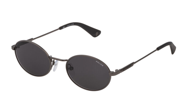

Police Full-Rim Round Grey Sunglasses for Kids, Black Lens, SK557 301, 48/19/135