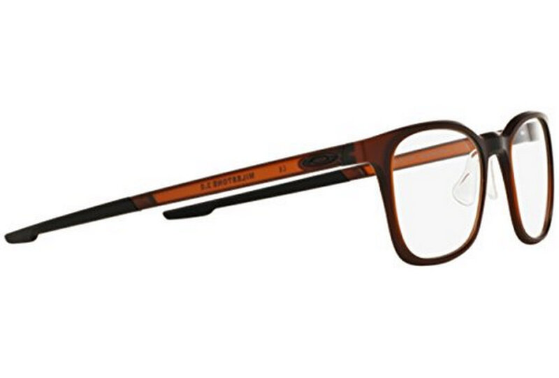 Oakley Milestone 3.0 Full-Rim Square Matte Dark Amber Brown Eyeglass Frame Unisex, Clear Lens, 0OX8093 809304, 49/19/141
