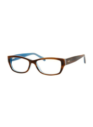 Fossil Cassie Full-Rim Rectangular Brown Eyeglass Frame for Women, Cassie 807, 52/14/135